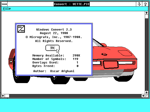 Micrografx Convert 2.3 - About